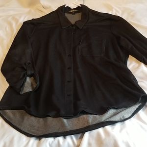 Soft, denim-like, button up blouse